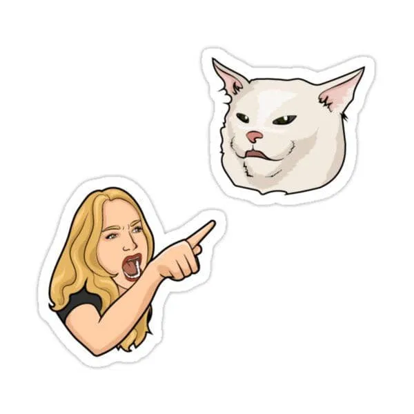 استیکر cat meme مجموعه 2 عددی