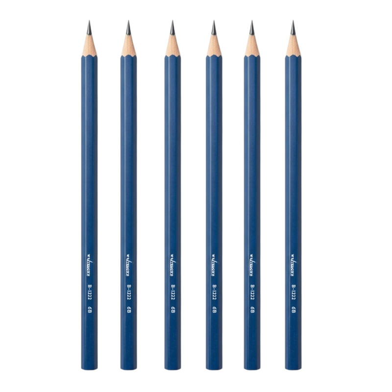 مداد طراحی رایت داون با درجه سختی B6 مدل B-1222 بسته شش عددی