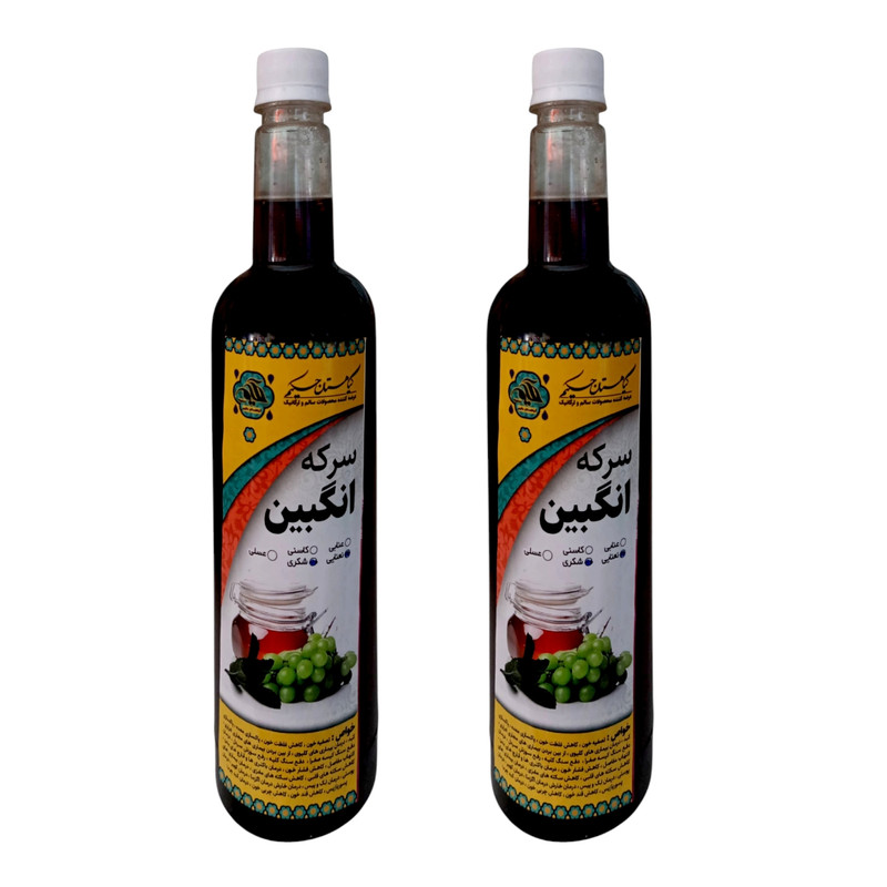 سرکه انگبین شکری نعنایی گیاهستان حکیم - 900 میلی لیتر بسته 2 عددی