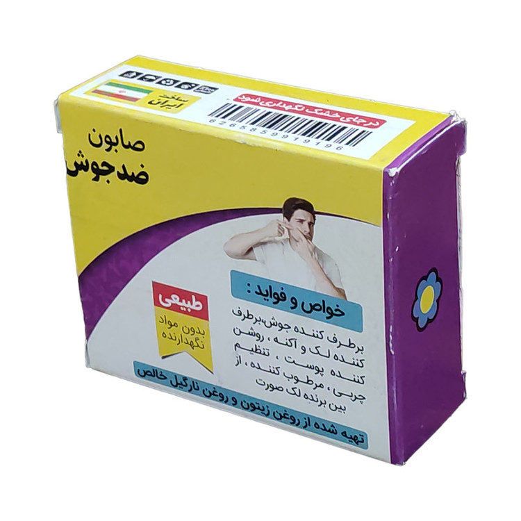 صابون شستشو گیاهستان حکیم مدل ضد جوش وزن 70 گرم بسته 4 عددی