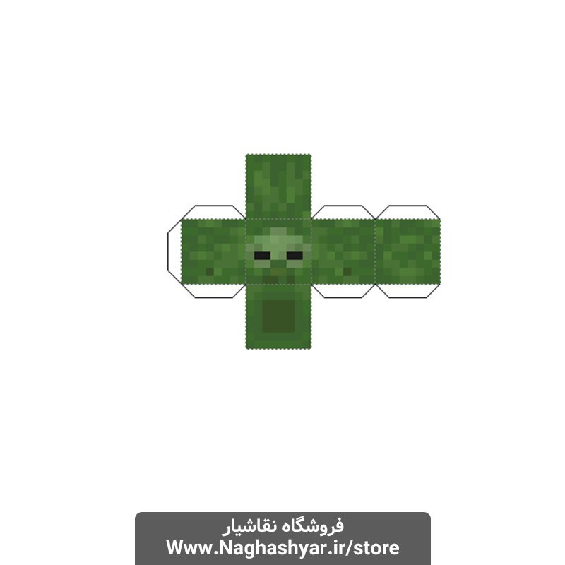 اوریگامی چهره زامبی ماینکرافت