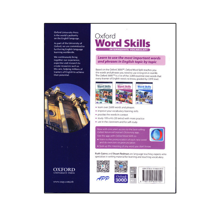 کتاب Oxford Word Skills Intermediate Vocabulary Second Edition اثر Ruth Gairns And Stuart Redman انتشارات الوندپویان