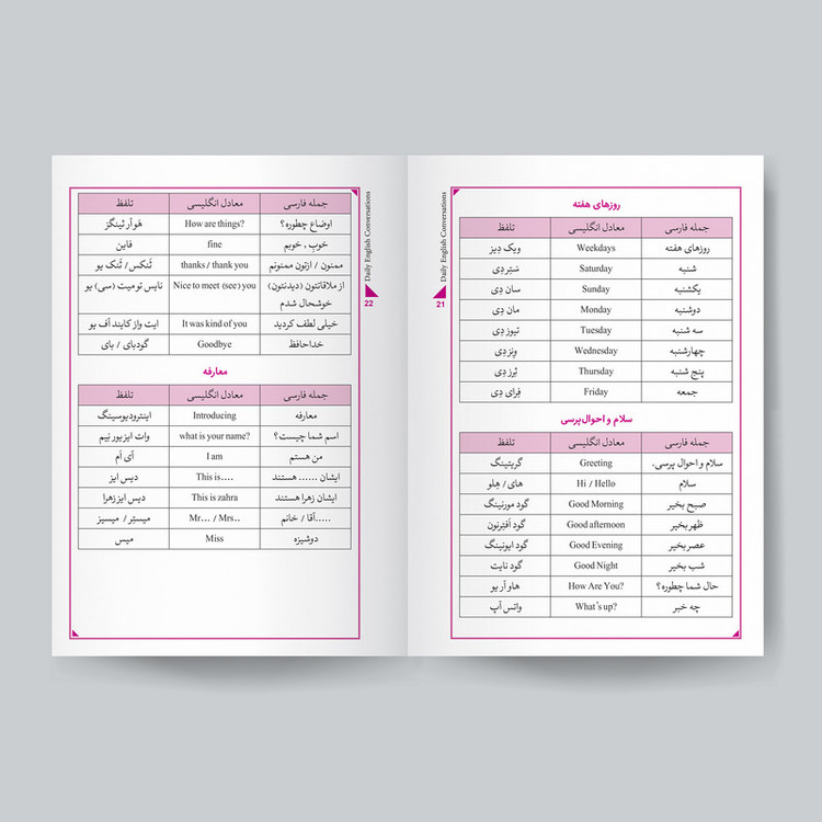کتاب مکالمات روزمره انگلیسی اثر محمد علی سواعد انتشارات یوشیتا