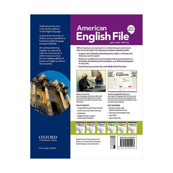 کتاب American English File STARTER 3rd edition اثر جمعی از نویسندگان انتشارات زبان مهر