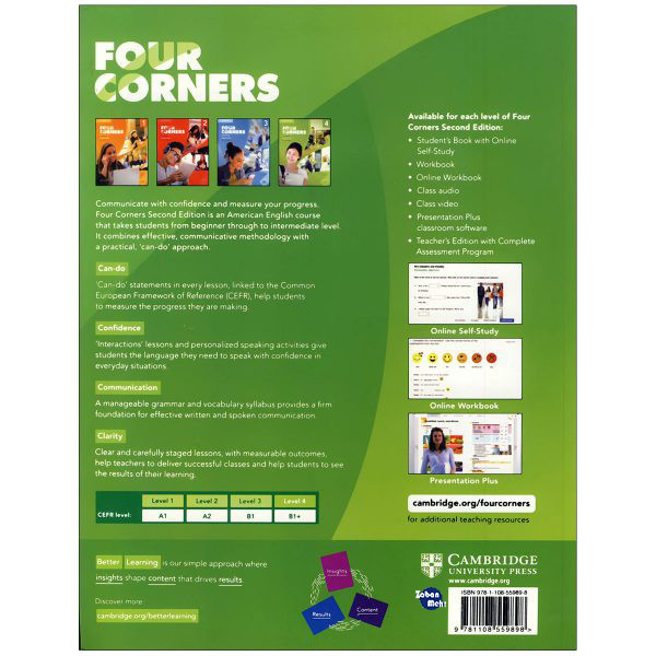 کتاب Four Corners 4 اثر Jack C.Richard and David Bohlke انتشارات زبان مهر