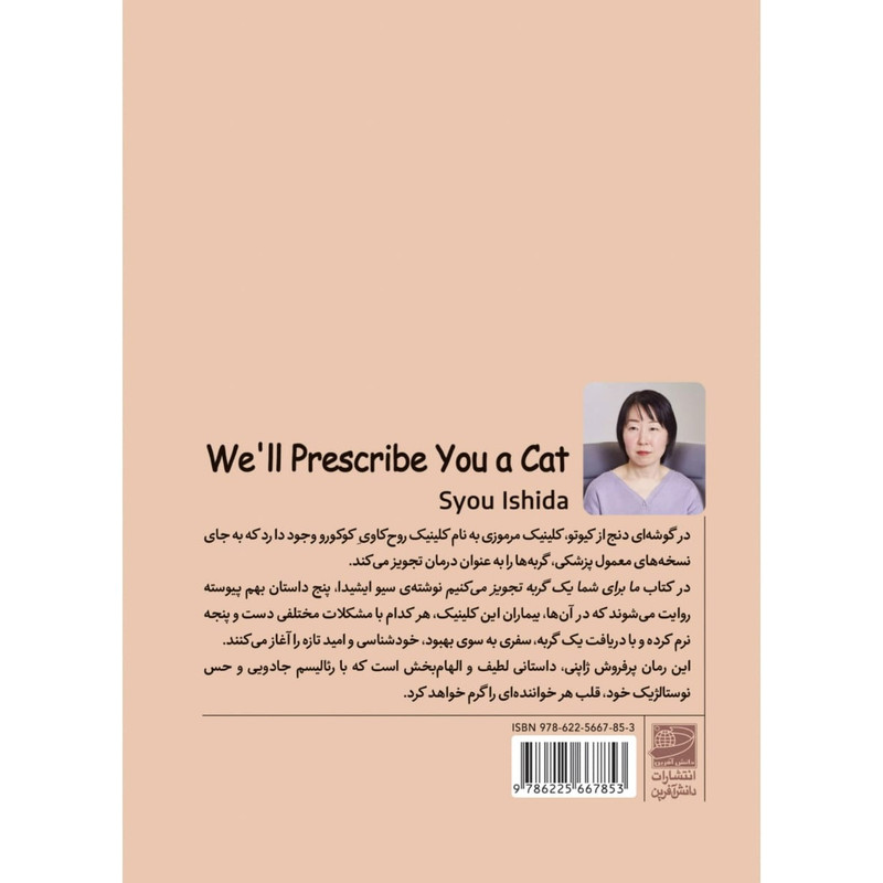 کتاب ما برای شما یک گربه تجویز میکنیم اثر سیو ایشیدا ترجمه شقایق تک فلاح انتشارات دانش آفرین