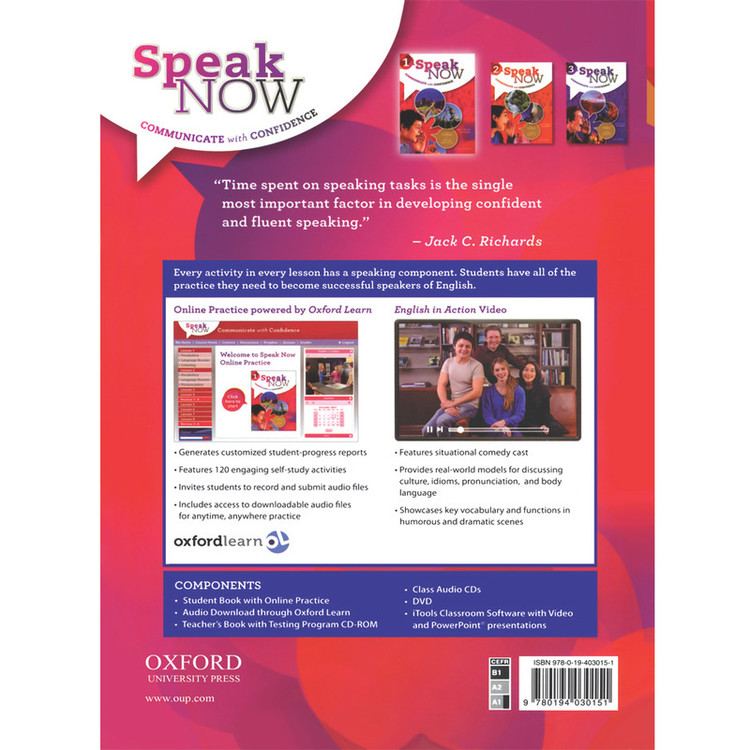 کتاب 1 Speak Now اثر جمعی از نویسندگان انتشارات OXFORD
