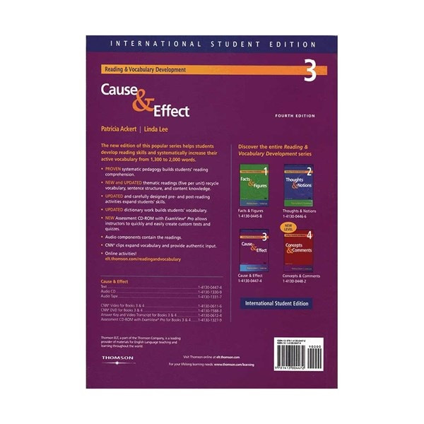 کتاب 3 Cause & Effect اثر Patricia Ackert and Linda Lee انتشارات اشتیاق نور