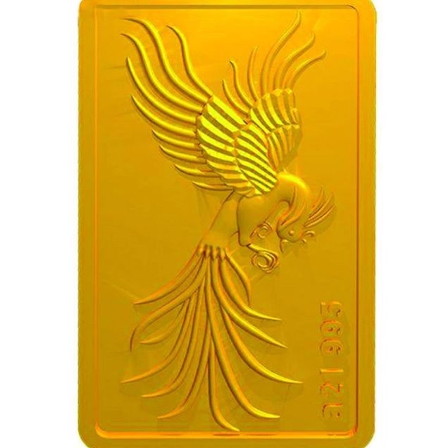 شمش طلای 24 عیار 1000 سوتی طرح سیمرغ
