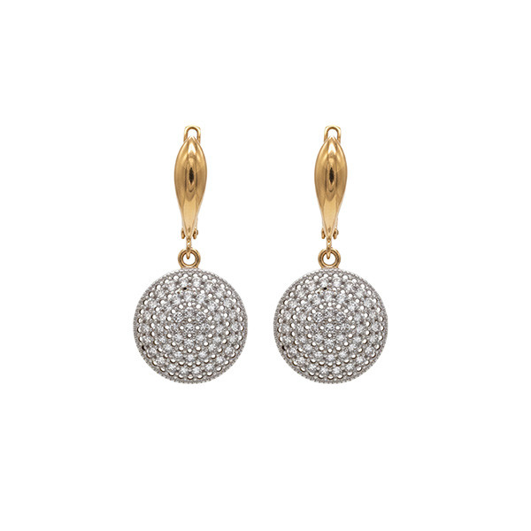 گوشواره آویز طلا 18 عیار زنانه طلای علیمحمدی مدل تابان کد T1441