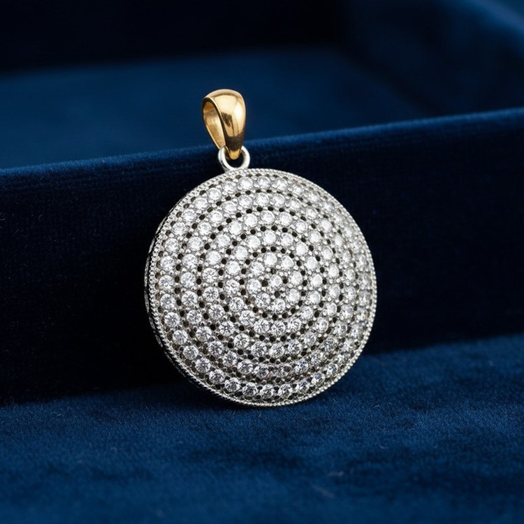 آویز گردنبند طلا 18 عیار زنانه طلای علیمحمدی طرح تابان کد T1331