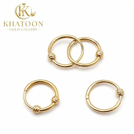 گوشواره حلقه ای تک گوی خاتون 360 سوت