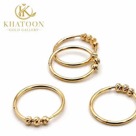 گوشواره حلقه ای سه گوی 590 سوت