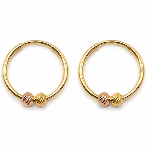 گوشواره حلقه ای دو گوی 450 سوت