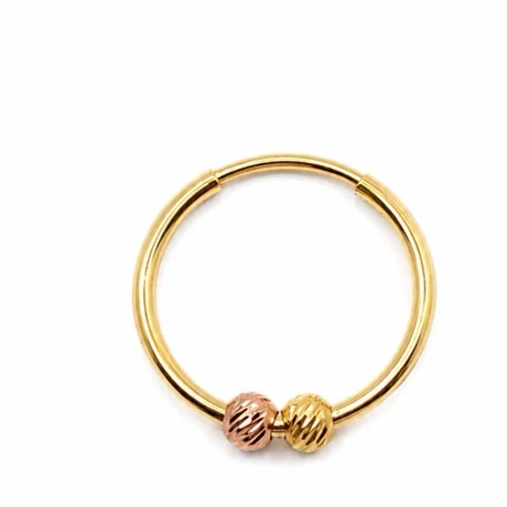 گوشواره حلقه ای دو گوی 450 سوت