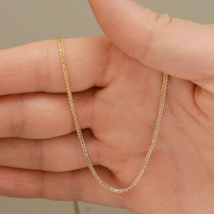 زنجیر میرو طلا 18 عیار زنانه طلای مستجابی کد sz40