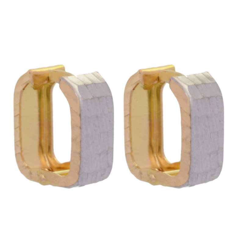 گوشواره کلیپسی طلا کم اجرت  18 عیار زنانه طلای مستجابی مدل تراش SZ کد T349