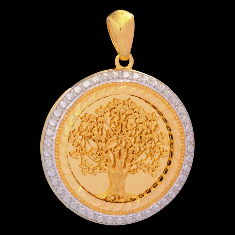 آویز گردنبند طلا 18 عیار زنانه طلای مستجابی طرح درخت آوا کد 2684566