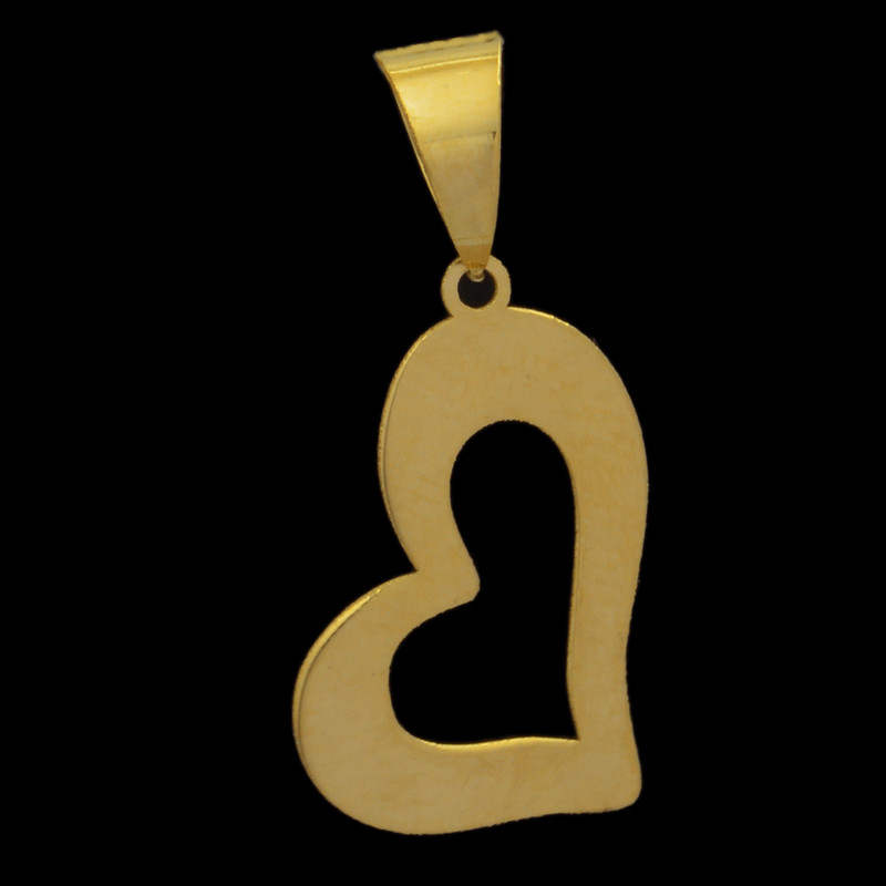 آویز گردنبند طلا 18 عیار زنانه طلای مستجابی طرح قلب کد 8863