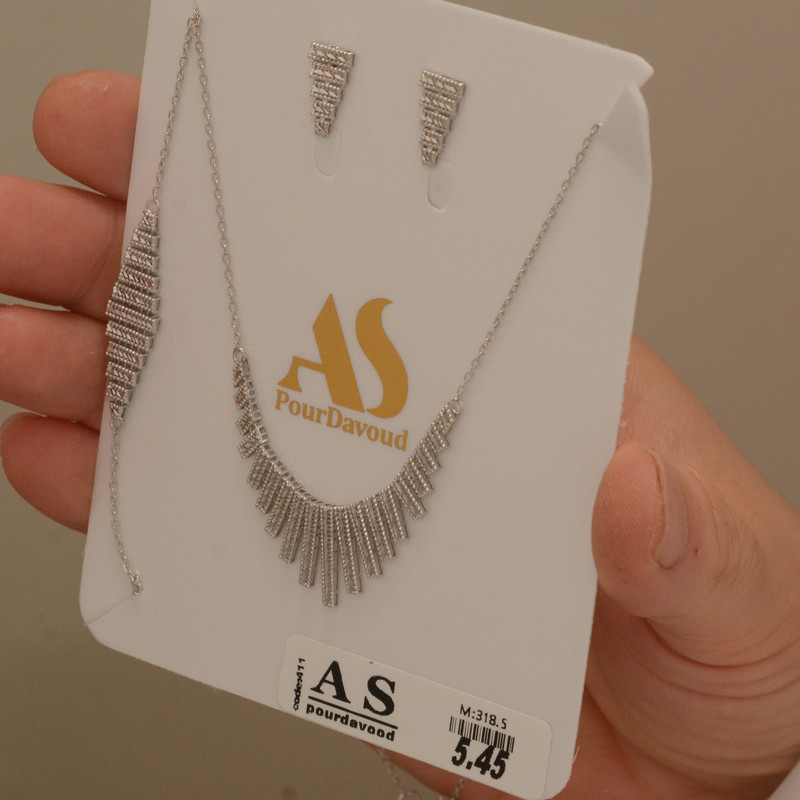 نیم ست طلا 18 عیار زنانه طلای مستجابی مدل AS تراش S کد T2065