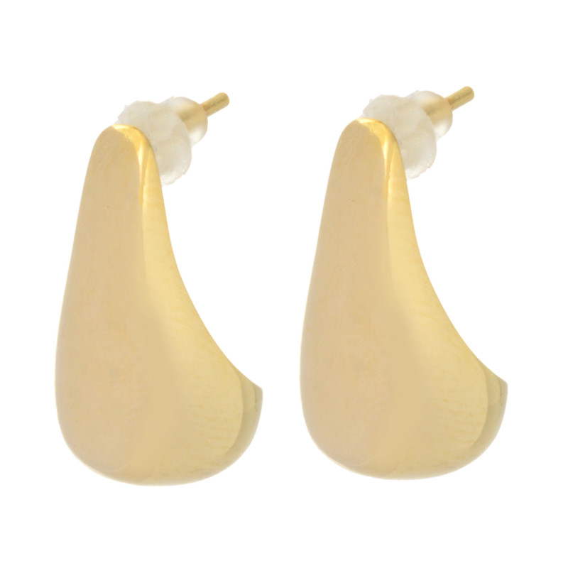 گوشواره میخی طلا 18 عیار زنانه طلای مستجابی مدل اشکی T1046 کد 8541