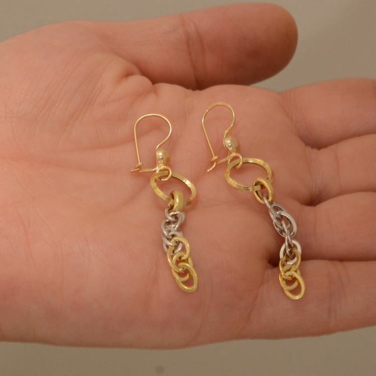 گوشواره عصایی طلا 18 عیار زنانه طلای مستجابی مدل اسپادانا کد 5632
