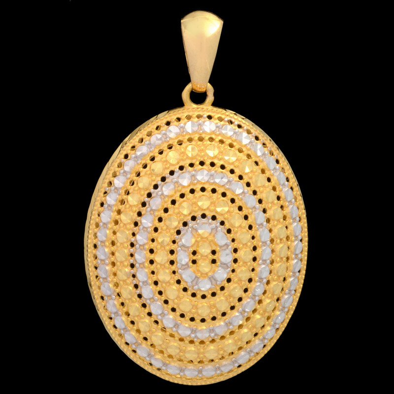 آویز گردنبند طلا 18 عیار زنانه طلای مستجابی طرح بیضی مدل آوا کد 63985