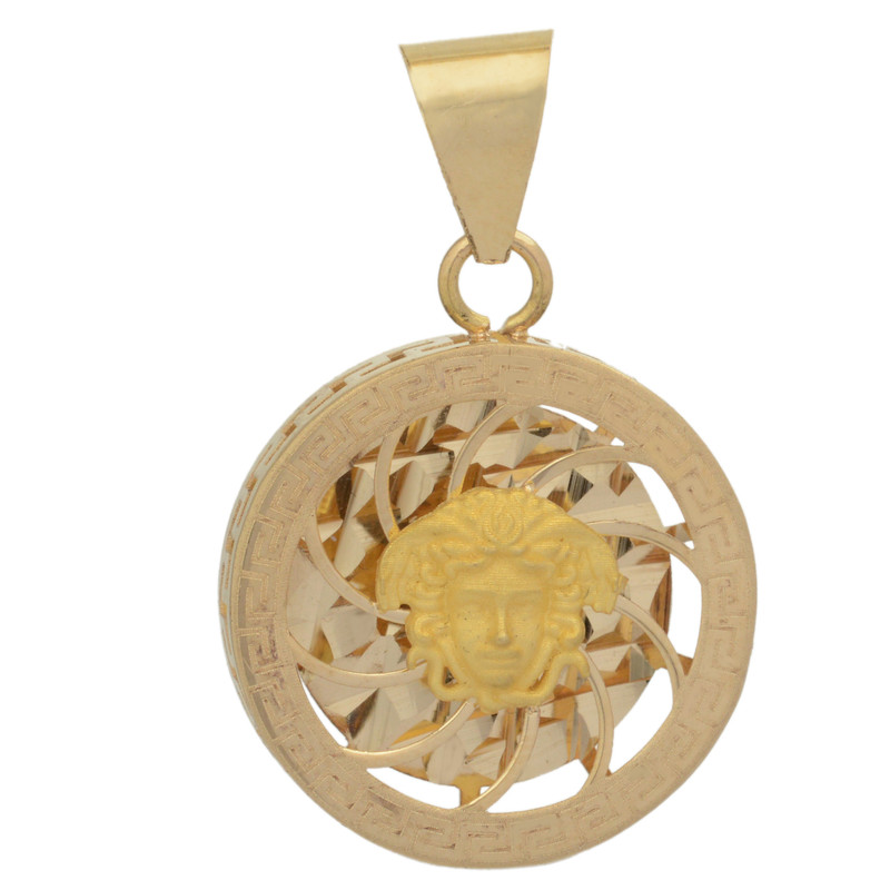 آویز گردنبند طلا کم اجرت 18 عیار زنانه طلای مستجابی طرح ورساچه 2 کد A1125