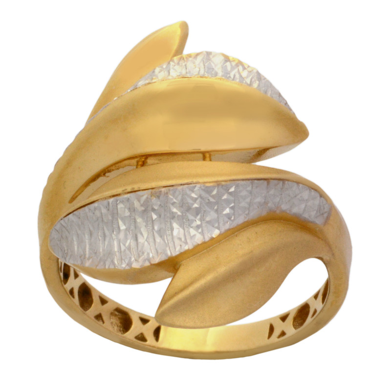 انگشتر طلا 18 عیار زنانه طلای مستجابی مدل برگ تراش گلوا کد T663