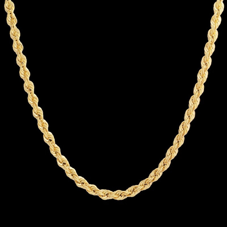 زنجیر طنابی (توئیست) طلا 18 عیار زنانه طلای مستجابی کد 65