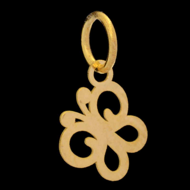 آویز گردنبند طلا 18 عیار زنانه طلای مستجابی طرح پروانه کد 96314