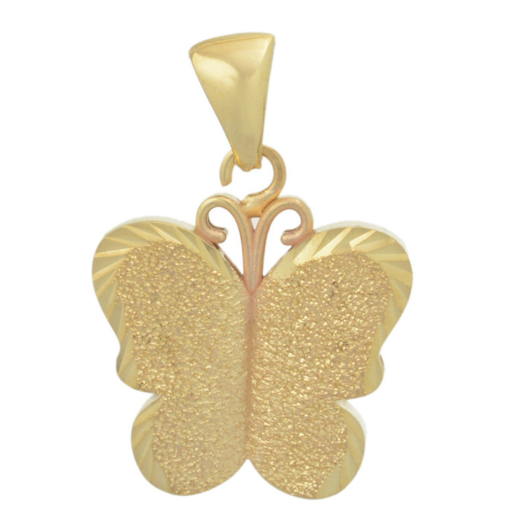 آویز گردنبند طلا 18 عیار زنانه طلای مستجابی طرح پروانه کد T2228