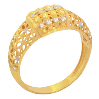 انگشتر طلا 18 عیار زنانه طلای مستجابی مدل تراش آوا کد 54123