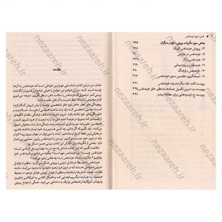 کتاب شش ستون عزت نفس اثر ناتانیل براندن