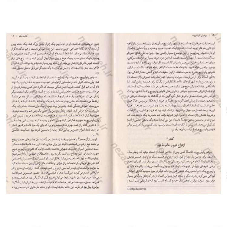 کتاب برادران کارامازوف (متن کامل) دوجلدی جلد سخت اثر فئودور داستایفسکی