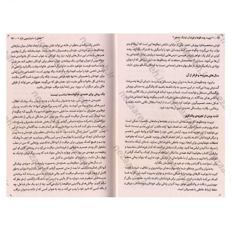 کتاب تربیت چند قلوها و فرزندان نزدیک به هم اثر شلی وزیری فلایس