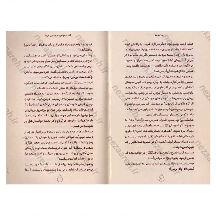 کتاب خون هایش (امام حسین (ع) به روایت حضرت زینب (س)) اثر محمد حسن شاهنگی