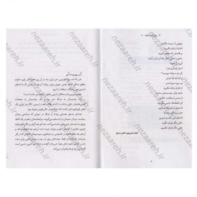 کتاب پرواز پای دماوند اثر محمد حسین علی جان زاده روشن