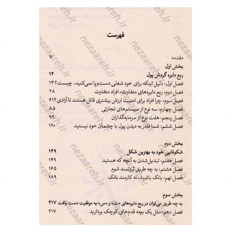کتاب چهار راه پولسازی (توصیه های پدر پولدار برای دست یابی به استقلال مالی) اثر رابرت کیوساکی