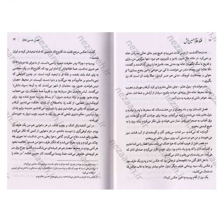 کتاب فقط غلام حسین باش (روایت جانباز سرافراز حسین رفیعی) اثر حمید حسام