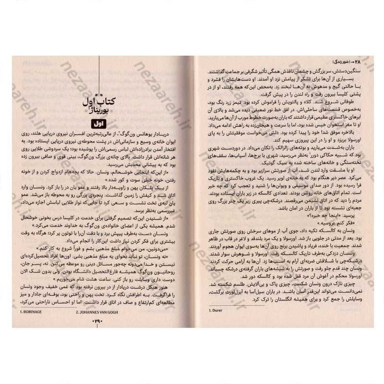 کتاب شور زندگی (داستان پرماجرای زندگی ون گوگ) اثر ایروینگ استون