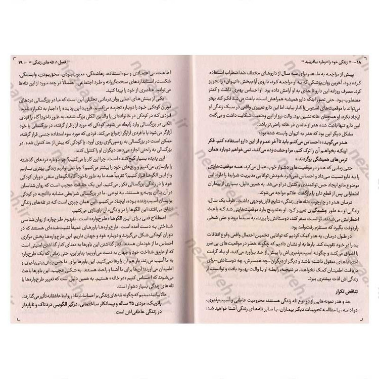 کتاب زندگی خود را دوباره بیافرینید (برنامه ای برای پایان دادن به رفتارهای منفی و باریافتن احساس خوب) اثر جفری یانگ و جنت