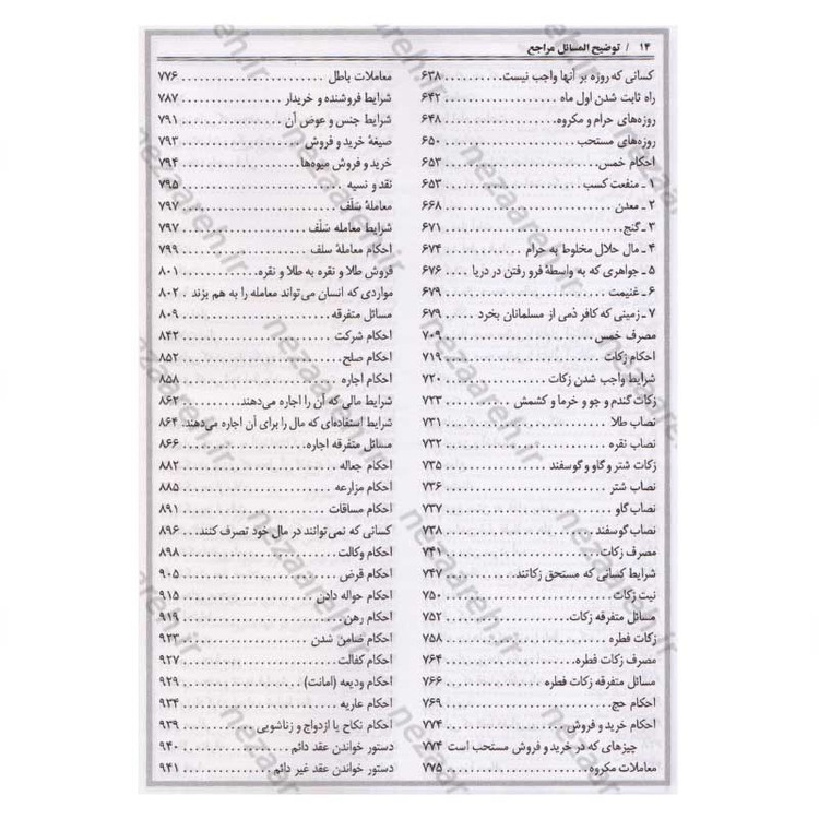 کتاب رساله توضیح المسائل شش مرجع (کتاب رساله توضیح المسائل 6 مرجع)