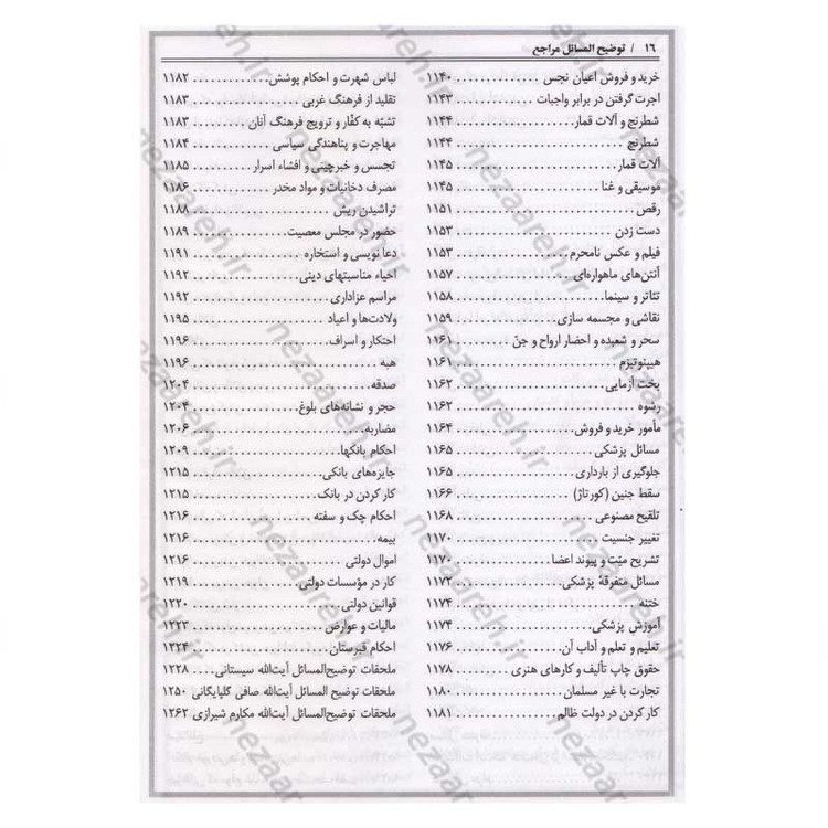 کتاب رساله توضیح المسائل شش مرجع (کتاب رساله توضیح المسائل 6 مرجع)