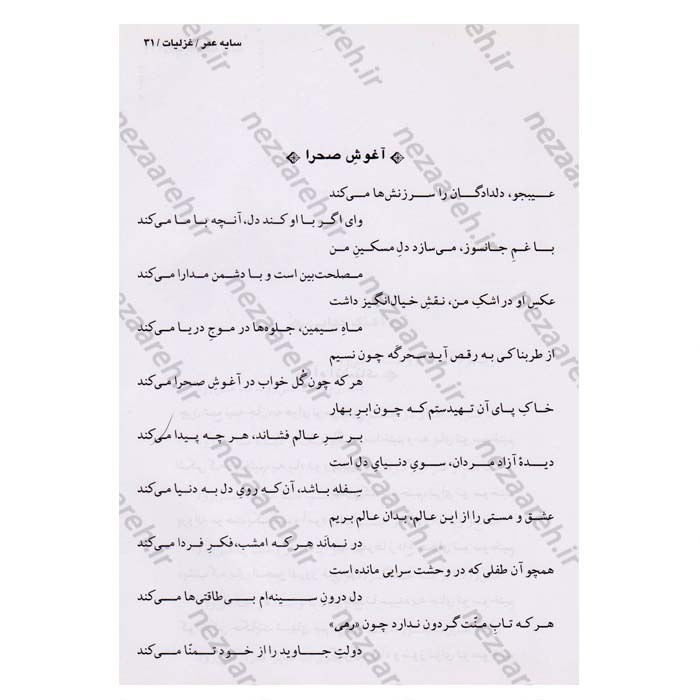 کتاب دیوان کامل رهی معیری (ترانه ها و نغمه ها و طنز های سیاسی و اجتماعی) همراه با قاب