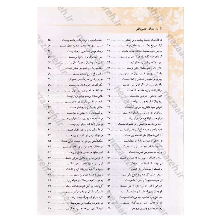 کتاب دیوان کامل وحشی بافقی اثر کمال الدین وحشی بافقی