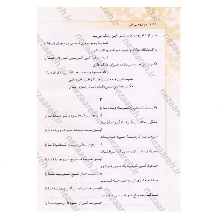 کتاب دیوان کامل وحشی بافقی اثر کمال الدین وحشی بافقی