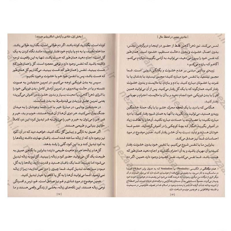کتاب جادوی حضور در لحظه حال اثر تیک نات هان