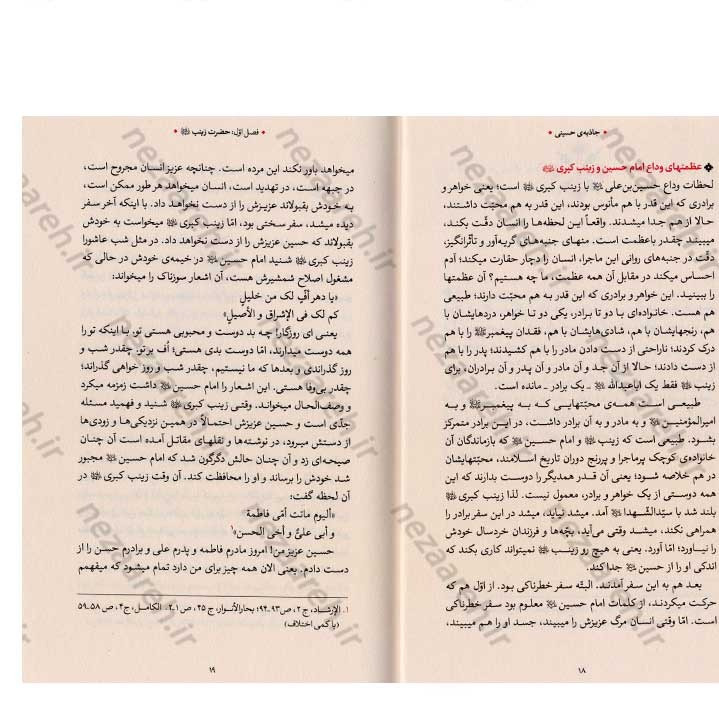 کتاب جاذبه ی حسینی (گزیده ی بیانات رهبر معظم انقلاب درباره ی حضرت زینب کبری و اربعین حسینی)