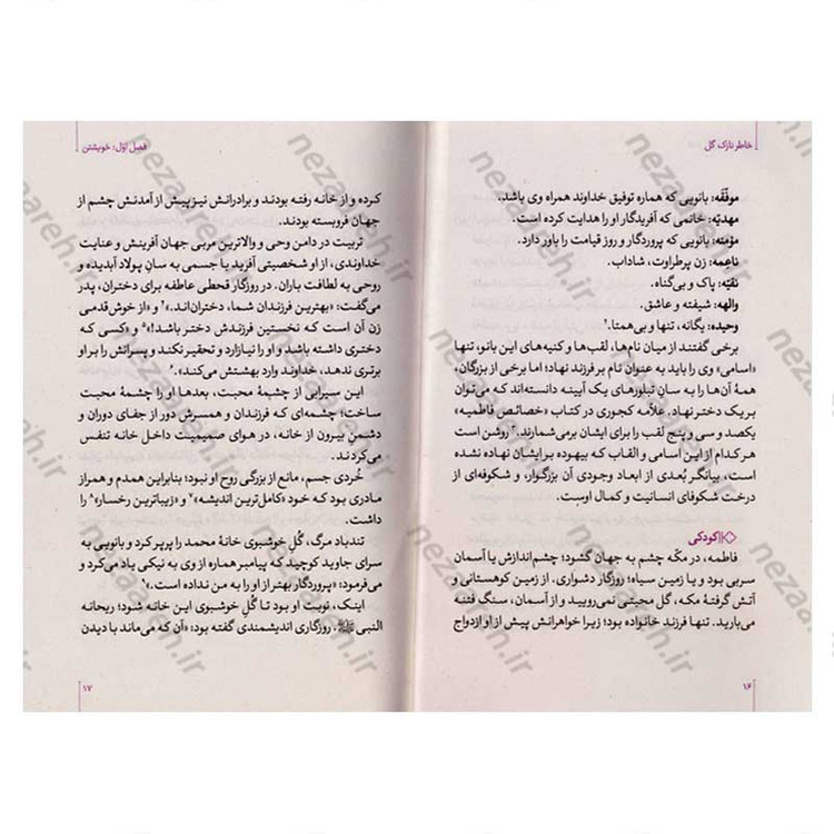 کتاب خاطر نازک گل (نگاهی نو به زندگی و شخصیت حضرت زهرا (س))